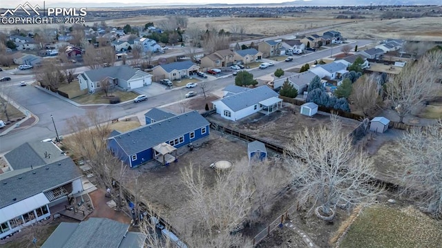 birds eye view of property featuring a residential view