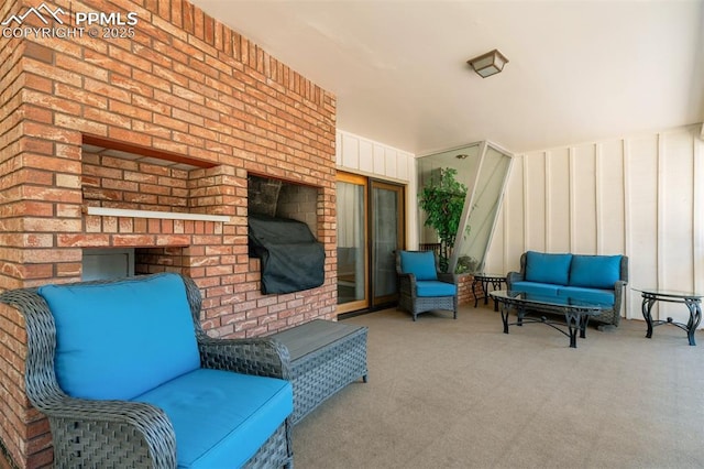 view of patio / terrace with an outdoor living space