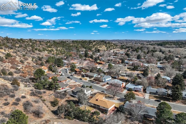 bird's eye view with a residential view