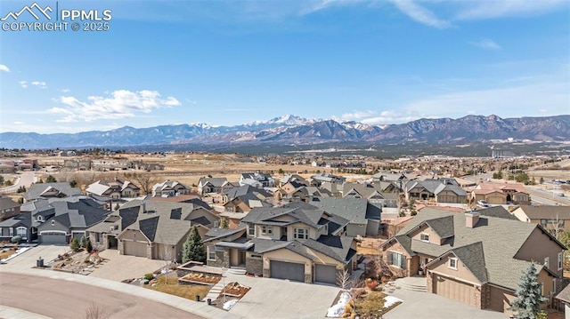 mountain view featuring a residential view