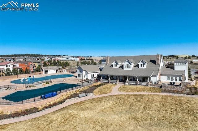 bird's eye view featuring a residential view