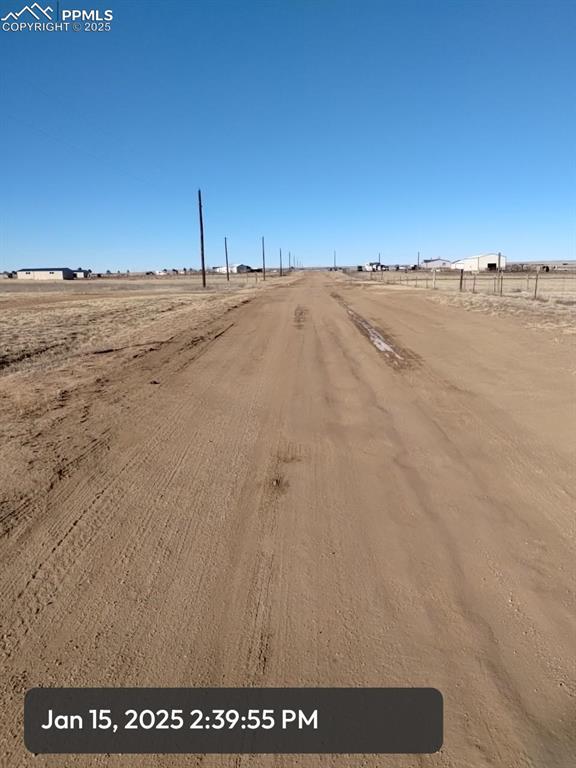 view of street featuring a rural view