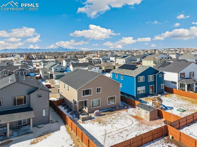 aerial view featuring a residential view