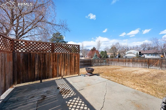 view of patio with a fenced backyard