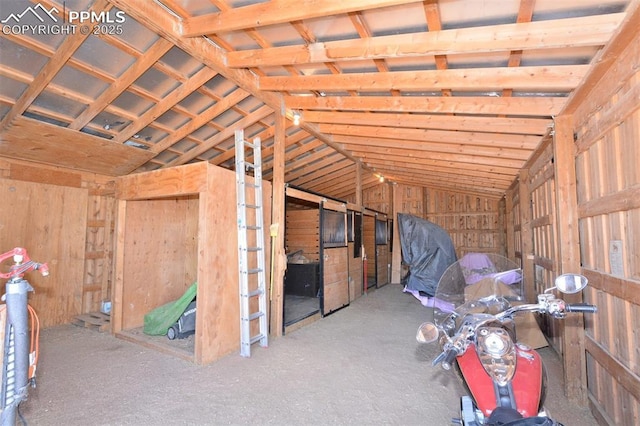 view of horse barn