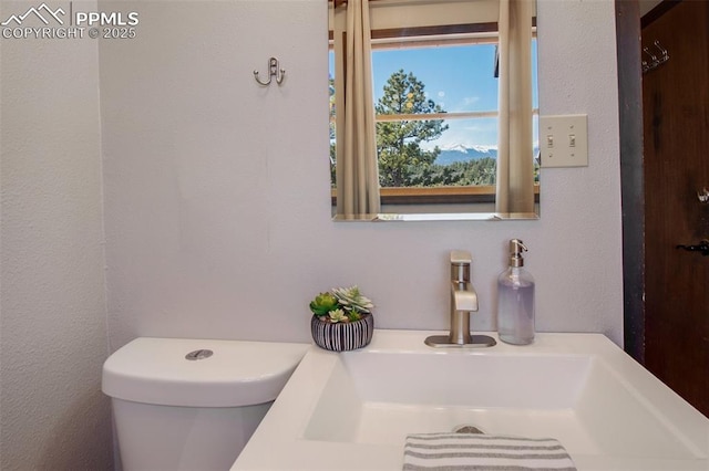 bathroom featuring toilet and a sink