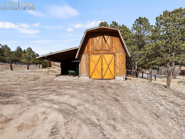 view of barn