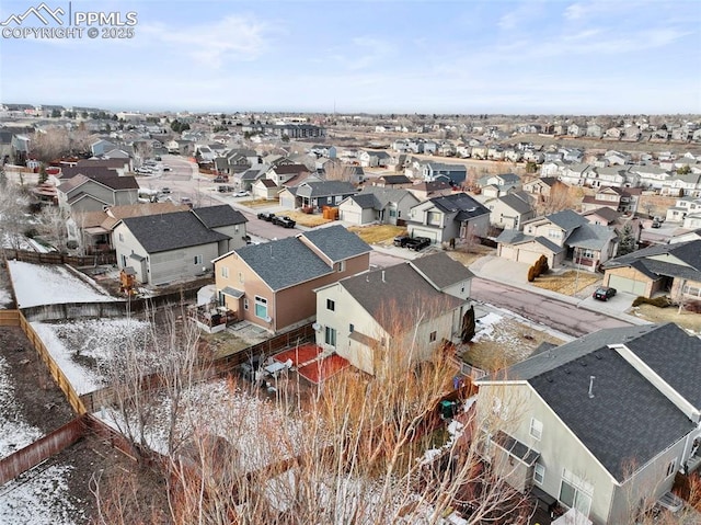 birds eye view of property featuring a residential view