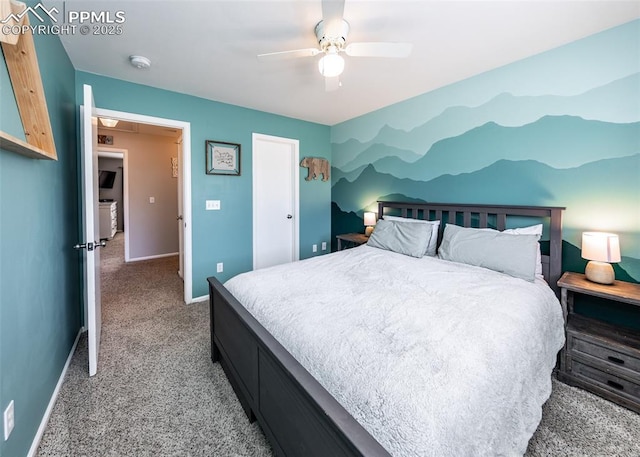 4679 Canyon Wren Ln, Colorado Springs, CO 80916 - bedroom with carpet floors, baseboards, and a ceiling fan