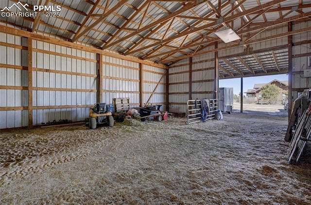 garage featuring metal wall