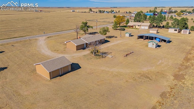 aerial view featuring a rural view