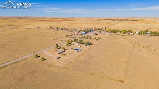 aerial view with view of desert and a rural view