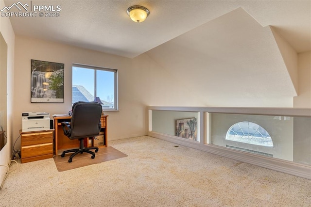 view of carpeted office