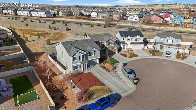 bird's eye view featuring a residential view