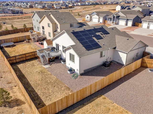 aerial view featuring a residential view