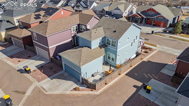 birds eye view of property featuring a residential view