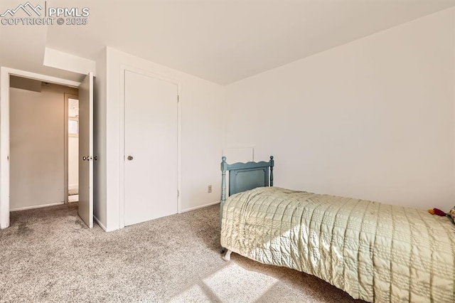 view of carpeted bedroom