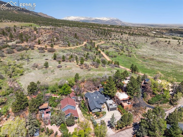 aerial overview of property's location with mountains and rural landscape