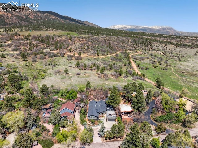 drone / aerial view of a mountain backdrop