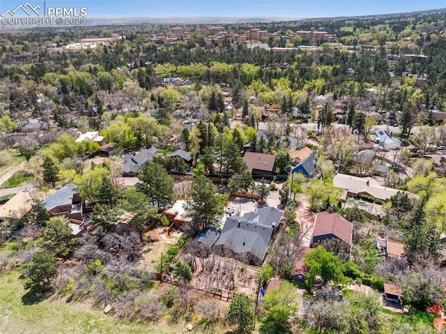 aerial view of residential area