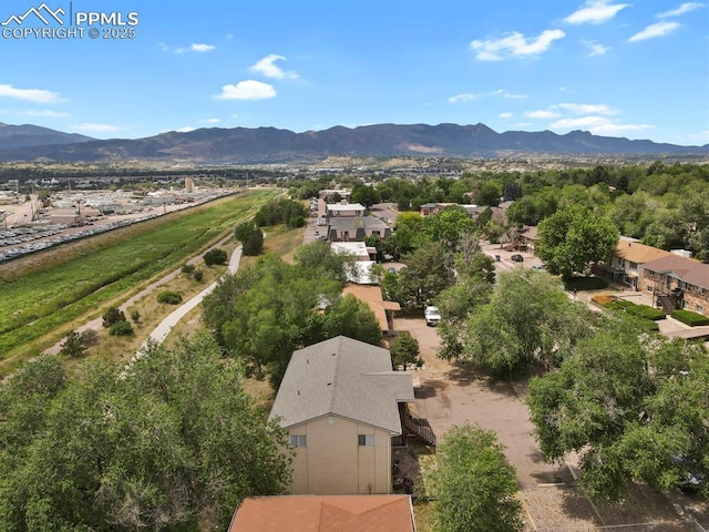 1073 Westmoreland Rd, Colorado Springs, CO 80907 - aerial view featuring a mountain view