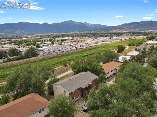 1073 Westmoreland Rd, Colorado Springs, CO 80907 - aerial view featuring a mountain view