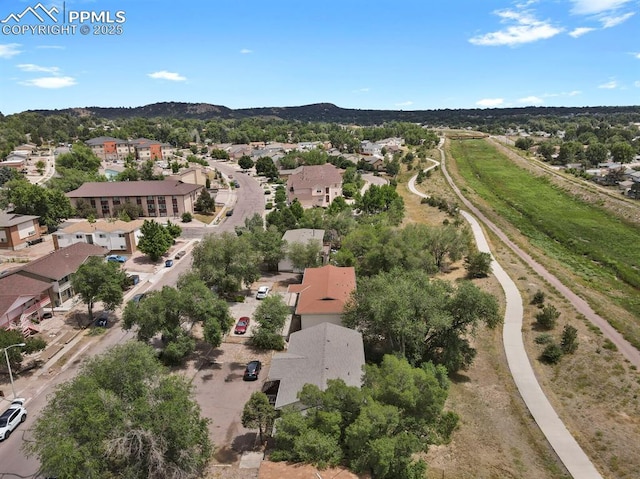1073 Westmoreland Rd, Colorado Springs, CO 80907 - drone / aerial view featuring a residential view and a mountain view