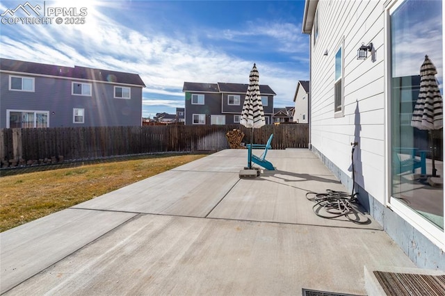 view of patio / terrace featuring a fenced backyard