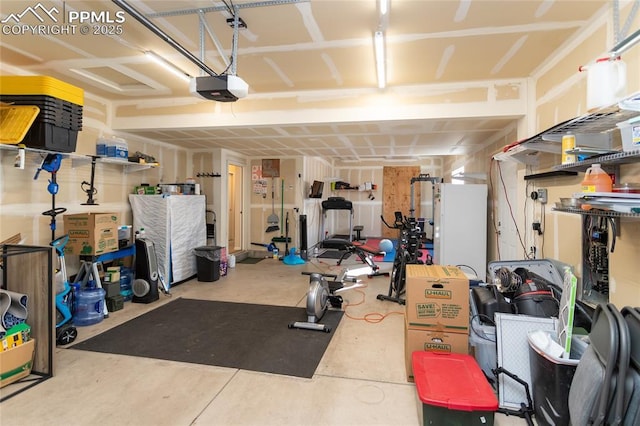 interior space featuring a garage