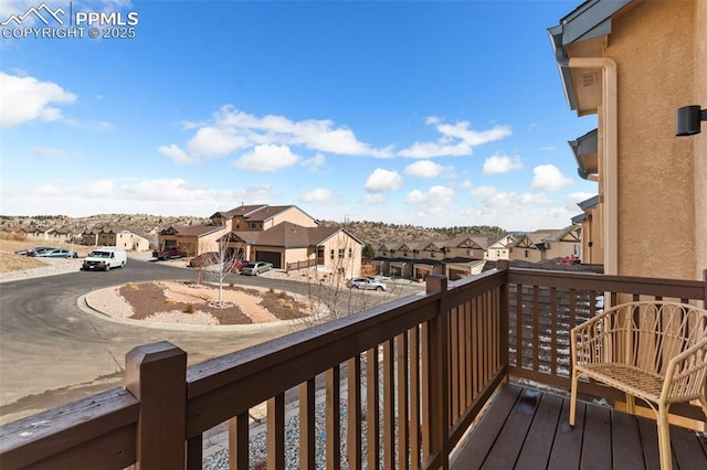 balcony featuring a residential view