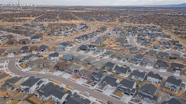 bird's eye view featuring a residential view