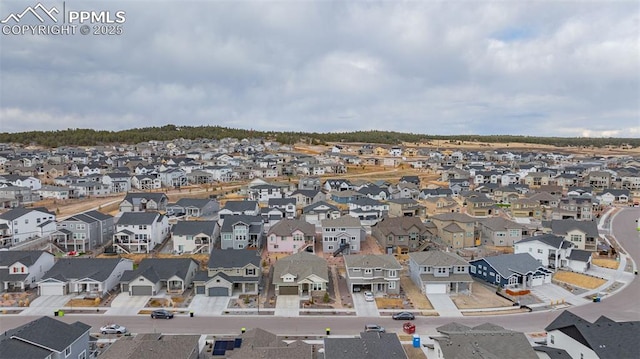 drone / aerial view with a residential view