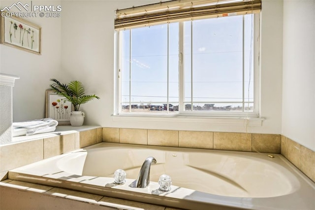 7619 High Gate Dr, Fountain, CO 80817 - bathroom with plenty of natural light and a garden tub