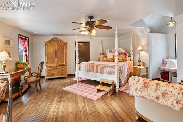 bedroom featuring wood finished floors