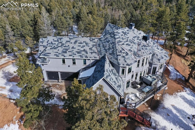 aerial view with a view of trees