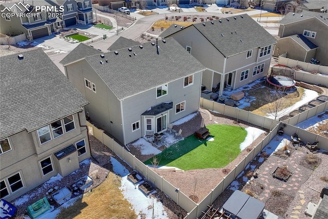 birds eye view of property featuring a residential view