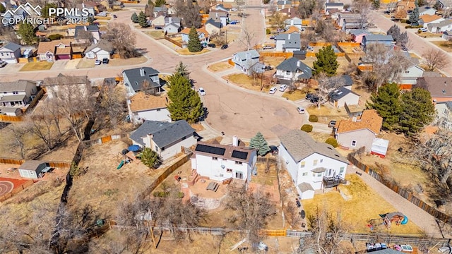 drone / aerial view featuring a residential view