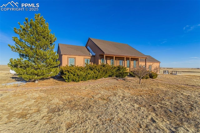 view of front of home with stucco siding