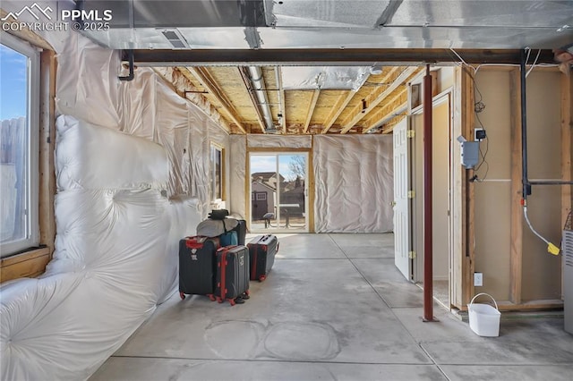 basement with a wealth of natural light