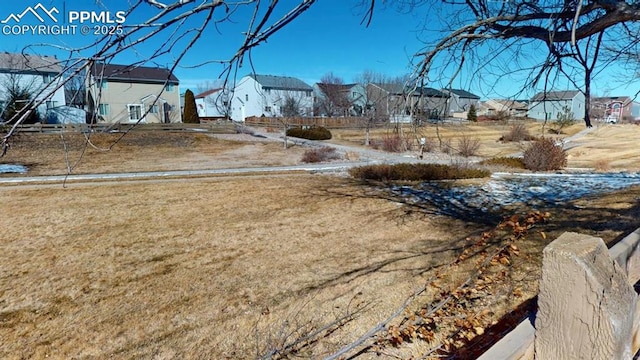 view of yard with a residential view