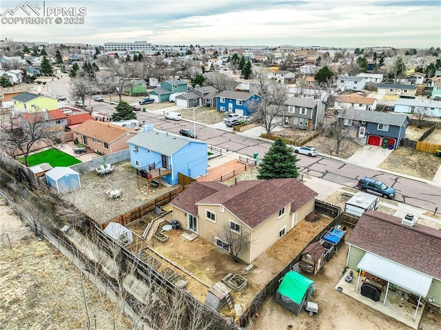 drone / aerial view featuring a residential view