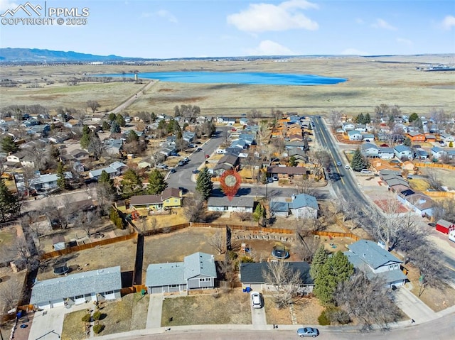 bird's eye view featuring a residential view