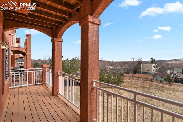 view of wooden terrace