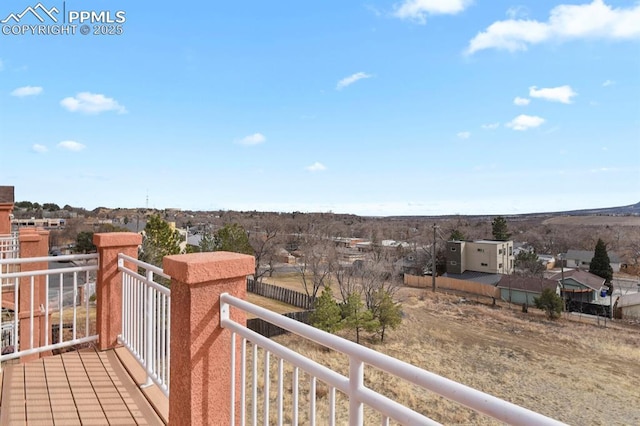 balcony with a residential view