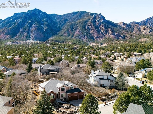 mountain view featuring a residential view