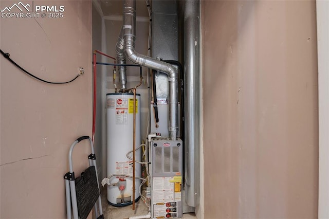 utilities featuring gas water heater