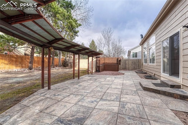 view of patio / terrace featuring a fenced backyard