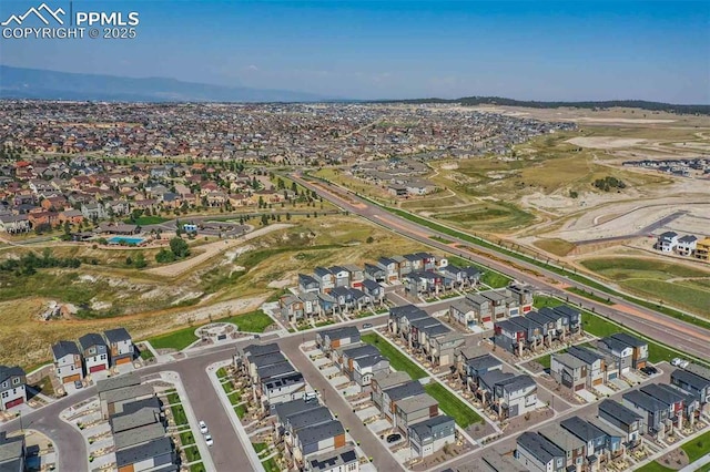 bird's eye view featuring a residential view