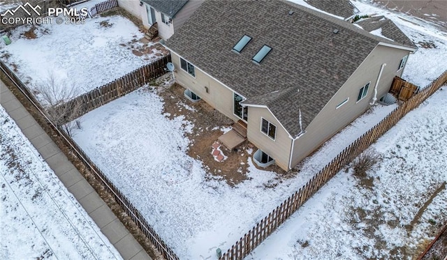 view of snowy aerial view