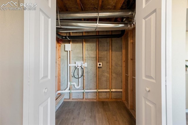 interior space with wood finished floors